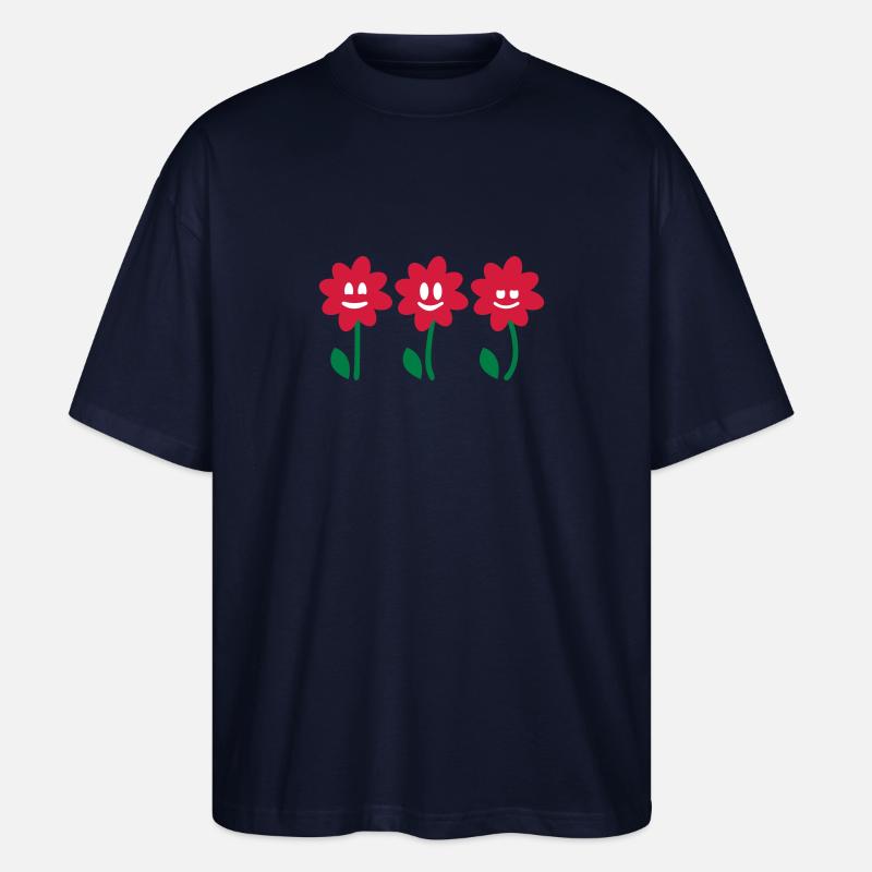 3 Blumen 3 - Stanley/Stella Oversized Unisex Bio T-Shirt Blaster 2.0 - Navy
