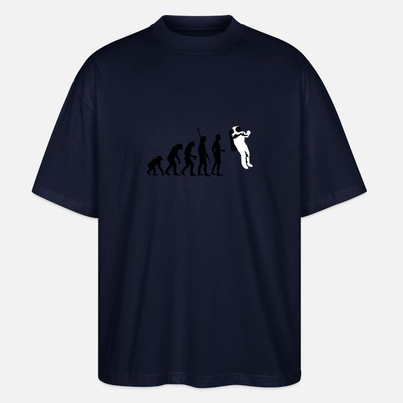 evolution_astronaut_2c - Stanley/Stella Oversized Unisex Bio T-Shirt Blaster 2.0 - Navy