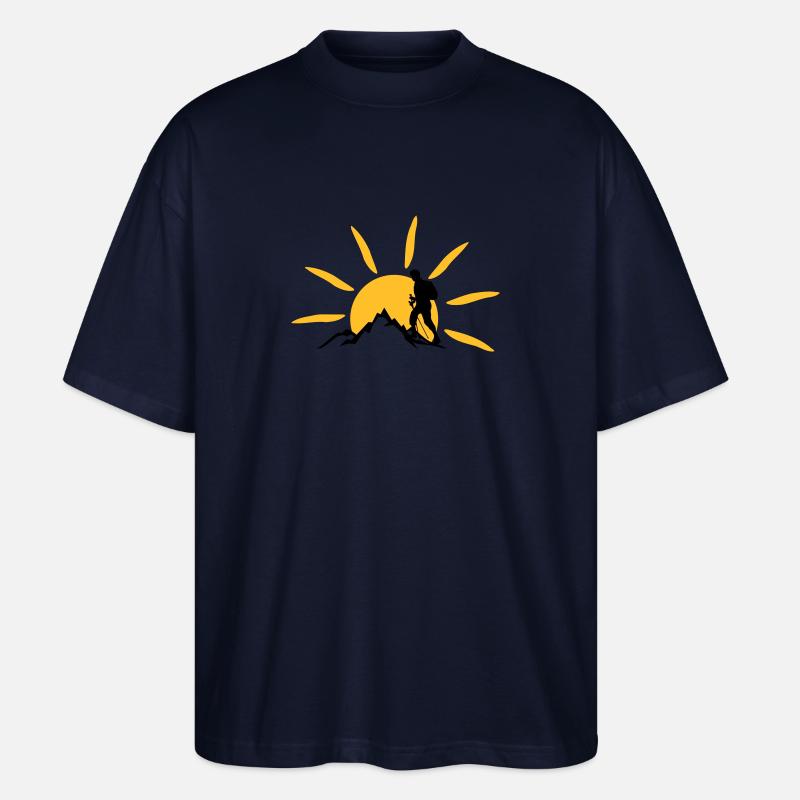 Freizeit - Berge Wanderer - Stanley/Stella Oversized Unisex Bio T-Shirt Blaster 2.0 - Navy