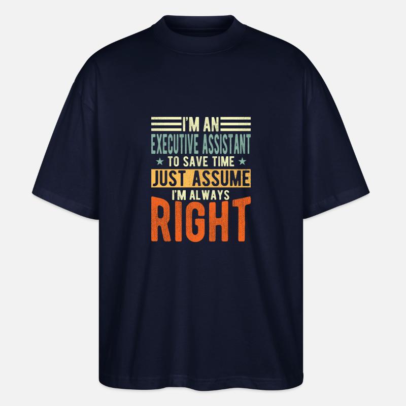 Assistant au conseil d’administration - T-shirt bio Blaster 2.0 coupe oversize Stanley/Stella Unisexe - marine