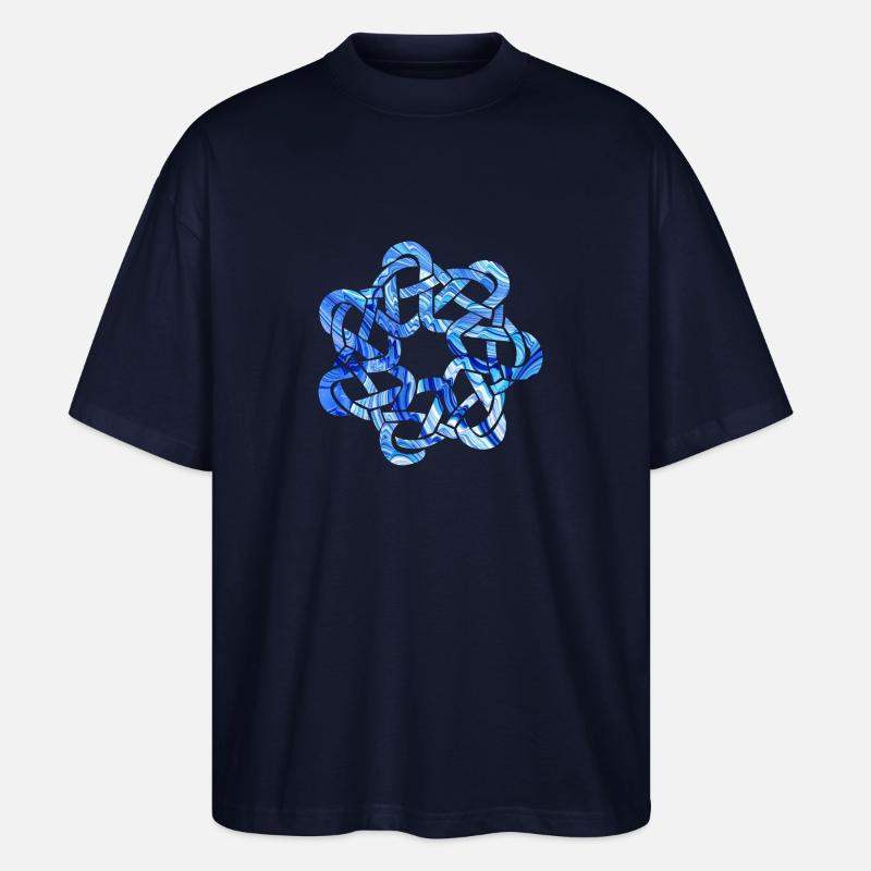 Celtic knot 9 e 80 - Stanley/Stella Oversized Unisex Organic T-shirt Blaster 2.0 - navy