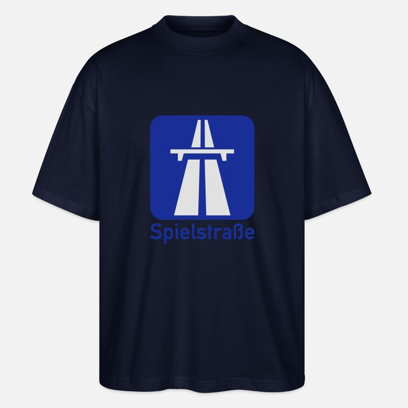 Autobahn - Spielstraße - Stanley/Stella Oversized Unisex Bio T-Shirt Blaster 2.0 - Navy