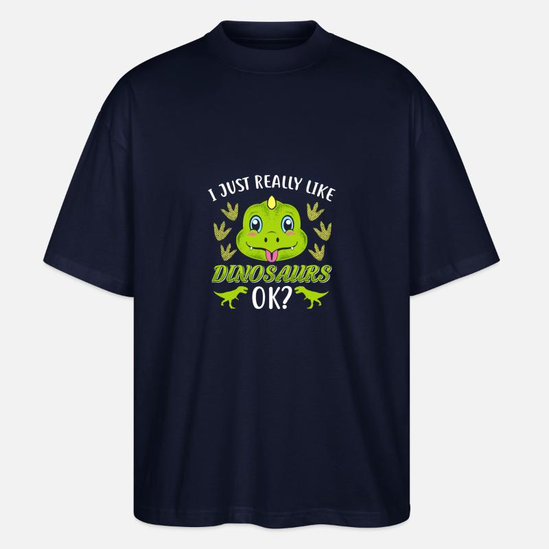 Dinosaurier / Geschenk - Stanley/Stella Oversized Unisex Bio T-Shirt Blaster 2.0 - Navy