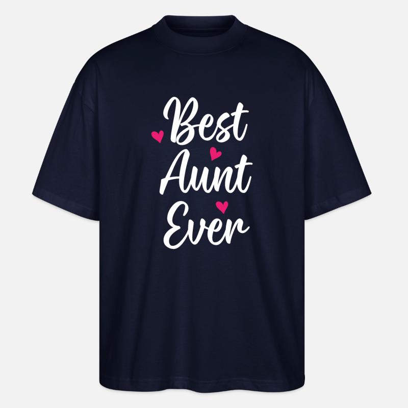Beste Tante aller Zeiten - Stanley/Stella Oversized Unisex Bio T-Shirt Blaster 2.0 - Navy