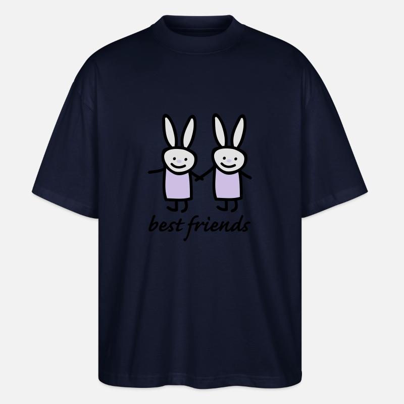 Beste Freunde Hasen - Stanley/Stella Oversized Unisex Bio T-Shirt Blaster 2.0 - Navy