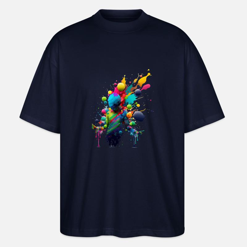 Farbexplosion - Stanley/Stella Oversized Unisex Bio T-Shirt Blaster 2.0 - Navy