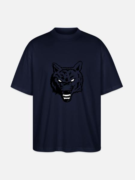 wolf - Stanley/Stella Oversized Unisex Bio T-Shirt Blaster 2.0 - Navy