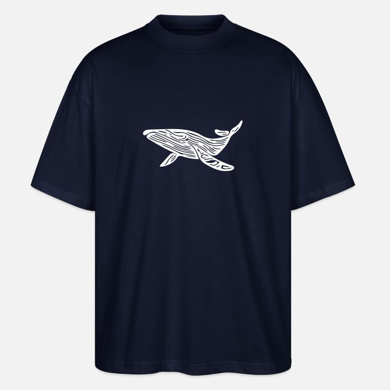 Vector Wal Silhouette - Stanley/Stella Oversized Unisex Bio T-Shirt Blaster 2.0 - Navy