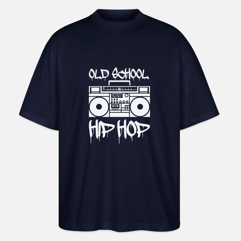 ghettoblaster old school - Stanley/Stella Oversized Unisex Bio T-Shirt Blaster 2.0 - Navy
