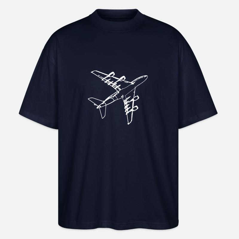 Flugzeug - Stanley/Stella Oversized Unisex Bio T-Shirt Blaster 2.0 - Navy