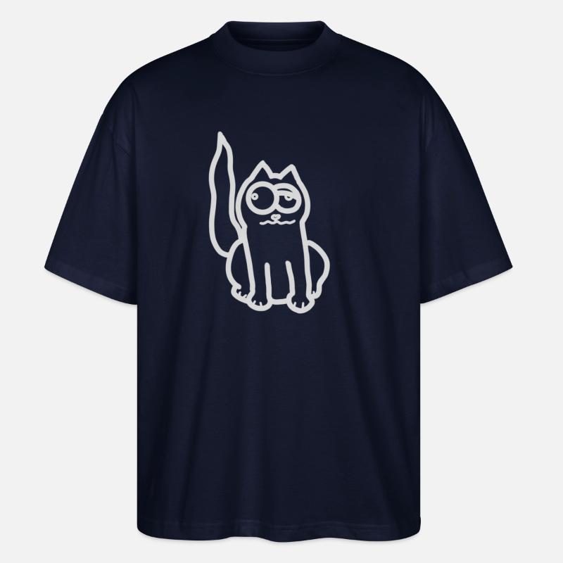 Betrunkene Katze - Stanley/Stella Oversized Unisex Bio T-Shirt Blaster 2.0 - Navy