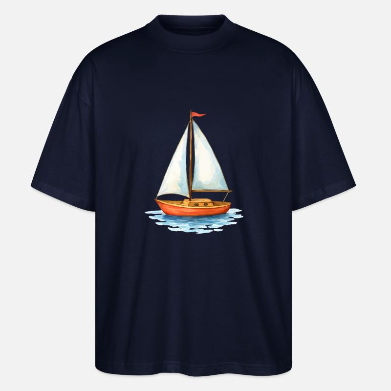 segelboot boot - Stanley/Stella Oversized Unisex Bio T-Shirt Blaster 2.0 - Navy