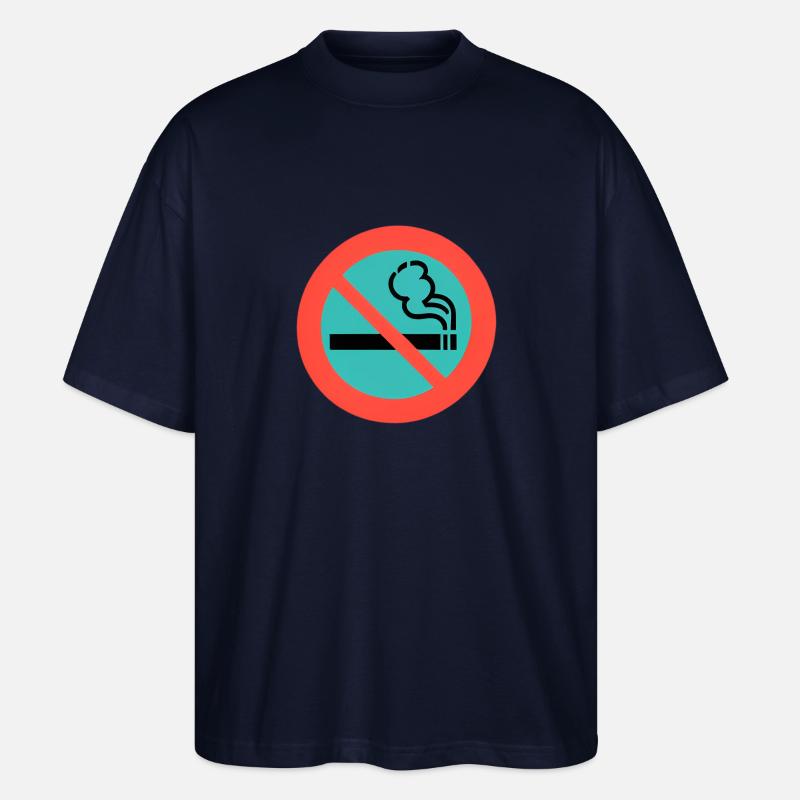 Rauchen Raucher Verboten No Smoking - Stanley/Stella Oversized Unisex Bio T-Shirt Blaster 2.0 - Navy
