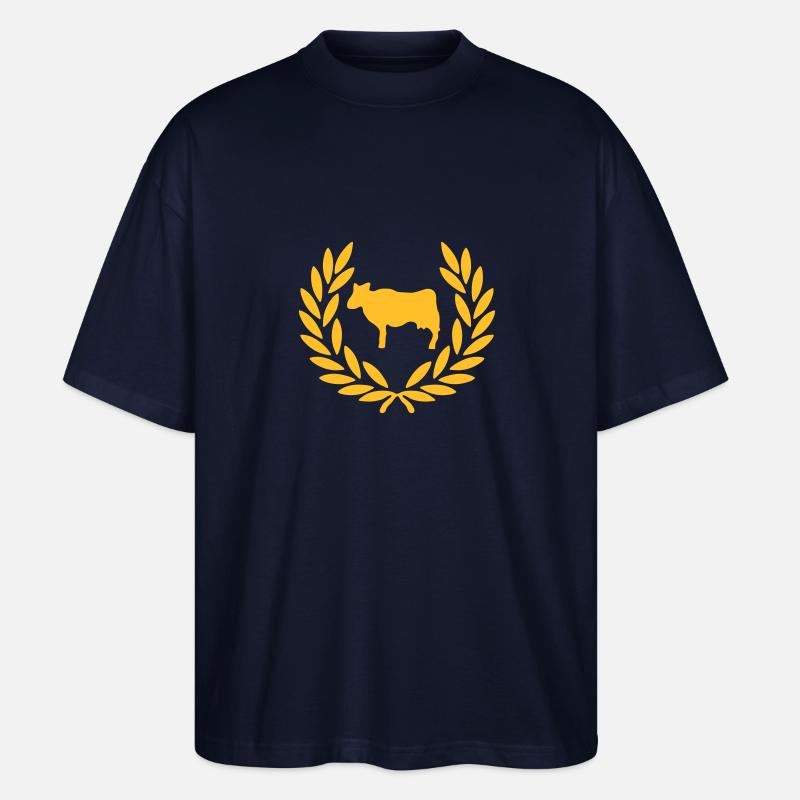 Bauer_krone_cow - Stanley/Stella Oversized Unisex Bio T-Shirt Blaster 2.0 - Navy