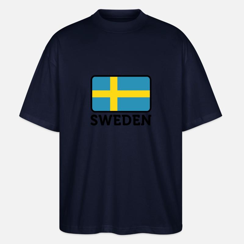 Drapeau national de la Suède - T-shirt bio Blaster 2.0 coupe oversize Stanley/Stella Unisexe - marine