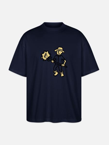Farmer hay - Stanley/Stella Oversized Unisex Organic T-shirt Blaster 2.0 - navy