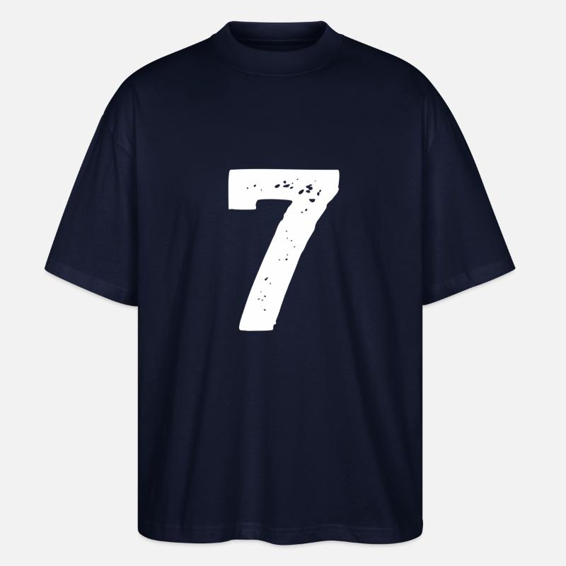 Rückennummer 7 - Stanley/Stella Oversized Unisex Bio T-Shirt Blaster 2.0 - Navy
