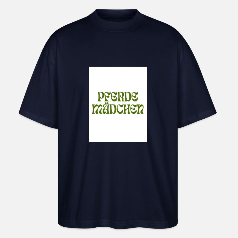 PFERDEMÄDCHEN Retro-Design - Stanley/Stella Oversized Unisex Bio T-Shirt Blaster 2.0 - Navy