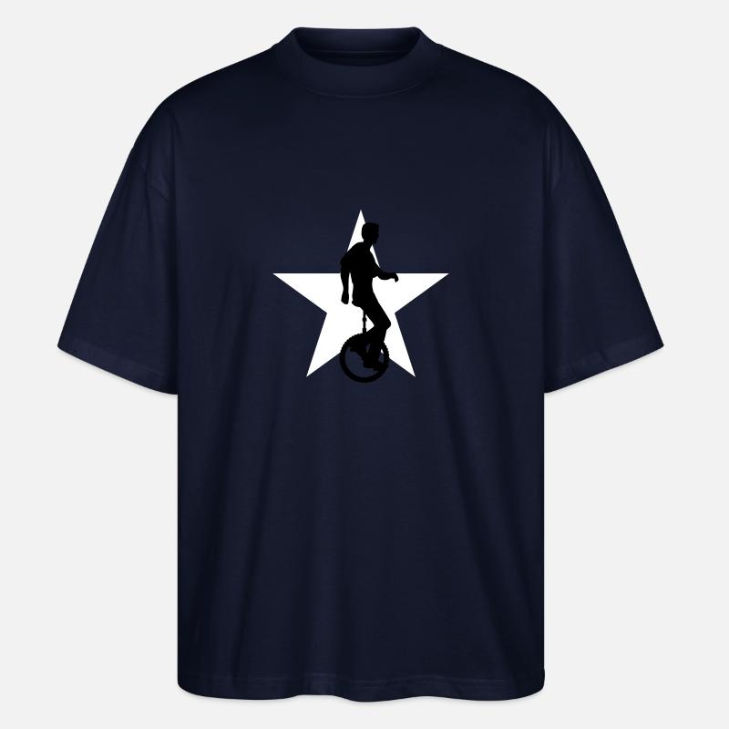 einradfahrer_2c - Stanley/Stella Oversized Unisex Bio T-Shirt Blaster 2.0 - Navy