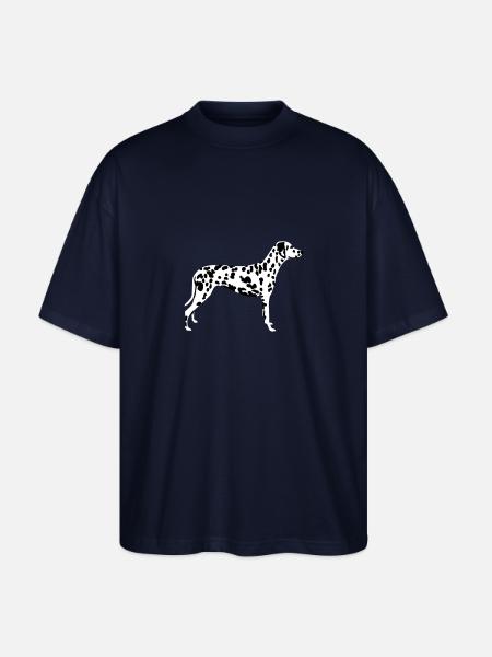 Dalmatian - Stanley/Stella Oversized Unisex Organic T-shirt Blaster 2.0 - navy