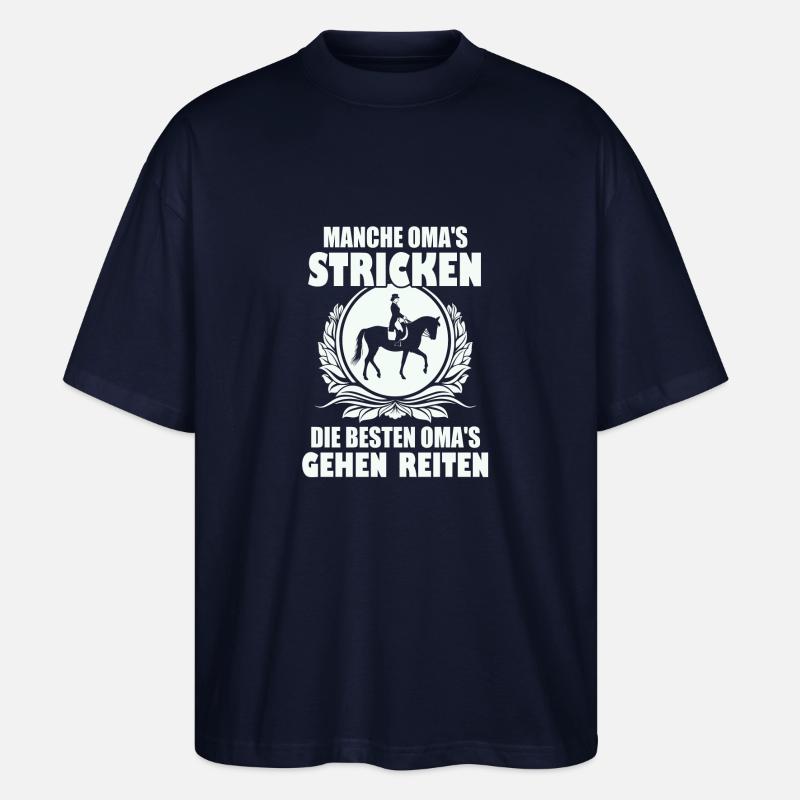 mancheomas3000 Reiten - Stanley/Stella Oversized Unisex Bio T-Shirt Blaster 2.0 - Navy