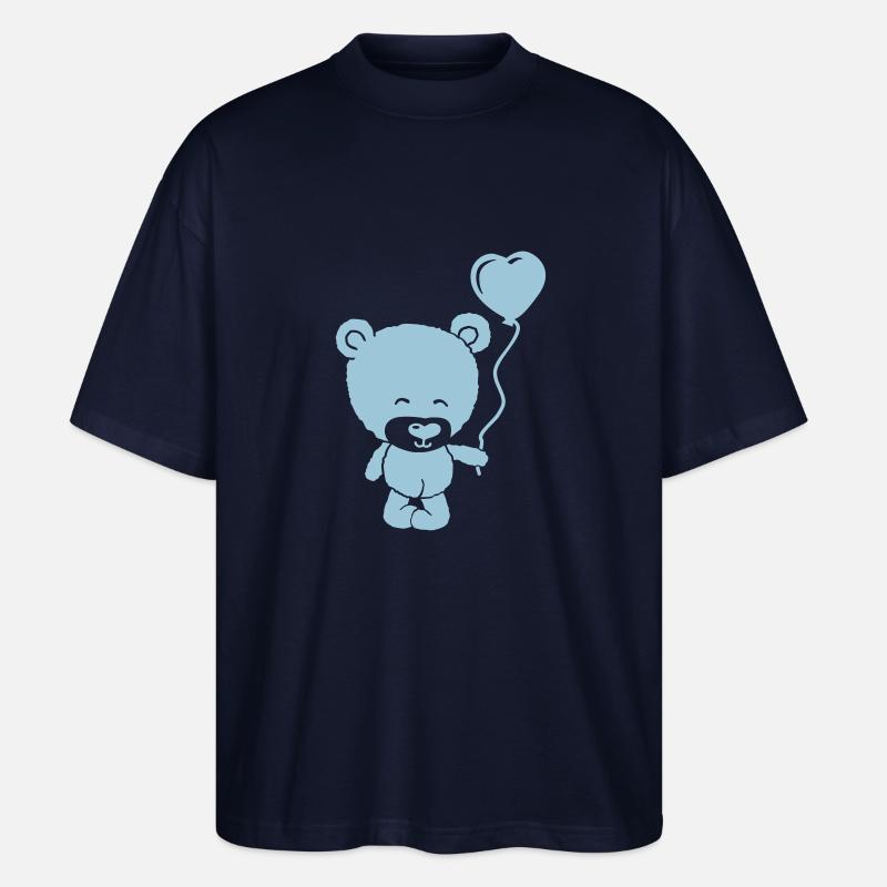 cute bear boy - Stanley/Stella Oversized Unisex Bio T-Shirt Blaster 2.0 - Navy