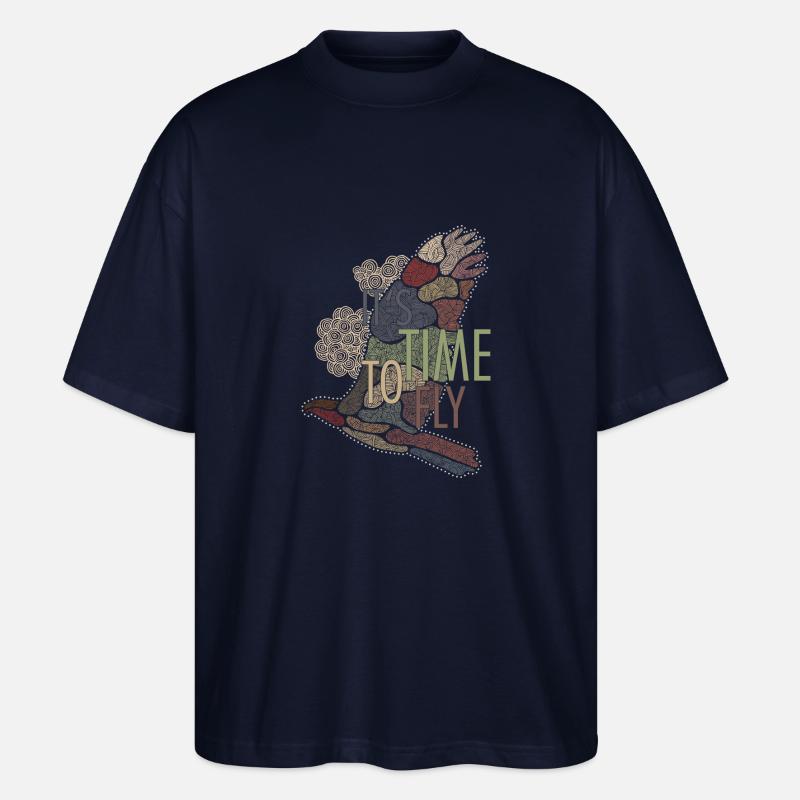 It's Time to Fly... - Stanley/Stella Oversized Unisex Bio T-Shirt Blaster 2.0 - Navy
