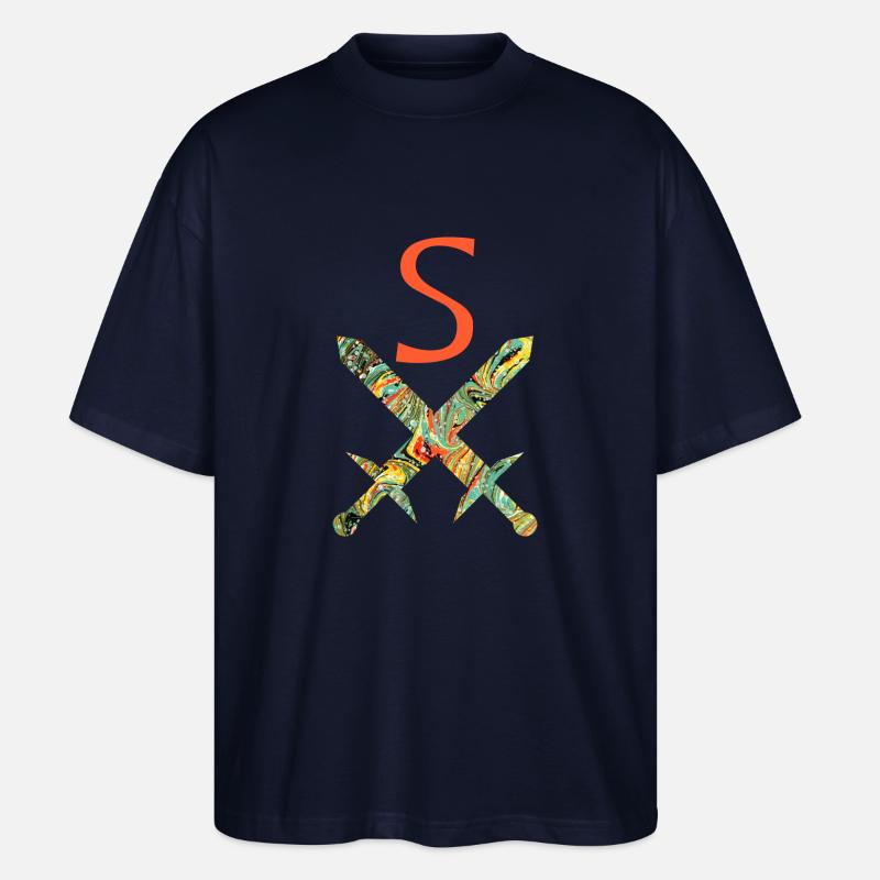gekreuzte schwerter e 200 s - Stanley/Stella Oversized Unisex Bio T-Shirt Blaster 2.0 - Navy