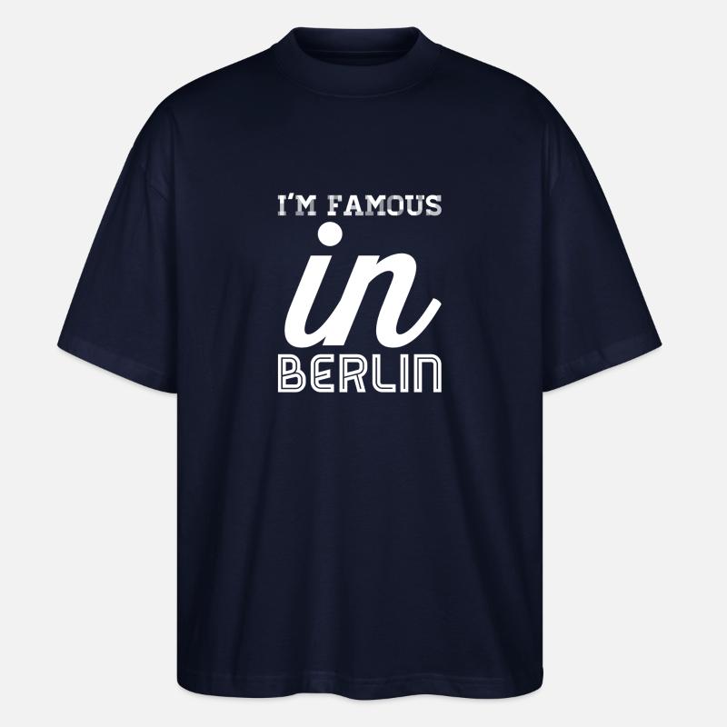 im célèbre en blanc berlin - T-shirt bio Blaster 2.0 coupe oversize Stanley/Stella Unisexe - marine