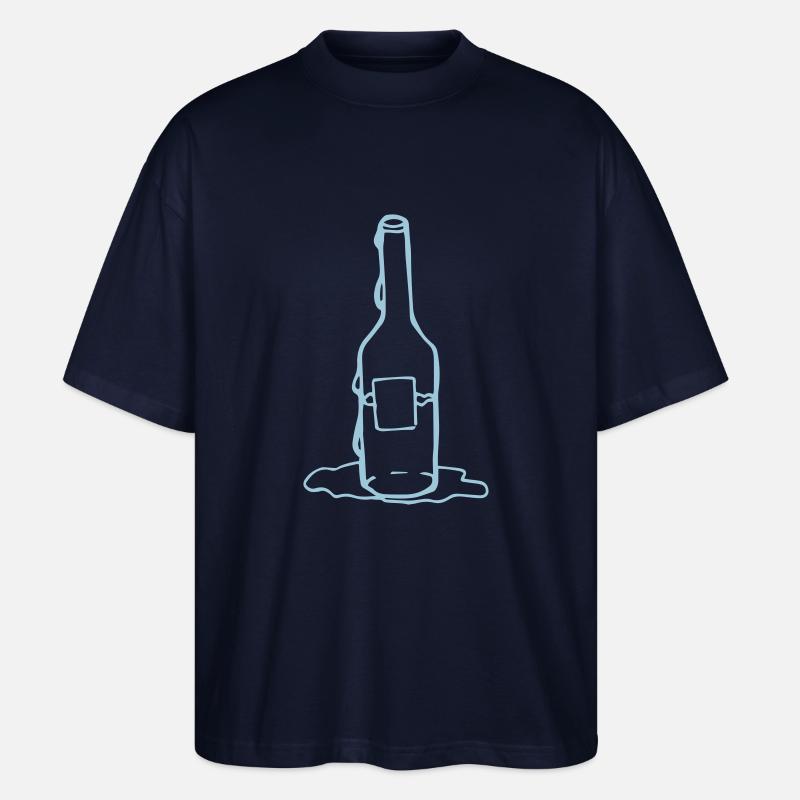 Flasche, Weinfalsche, Bar - Stanley/Stella Oversized Unisex Bio T-Shirt Blaster 2.0 - Navy