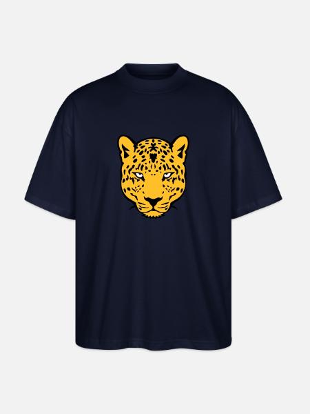 leopards wild animal 30 - Stanley/Stella Oversized Unisex Organic T-shirt Blaster 2.0 - navy