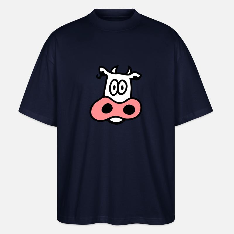 Cow 3 - Stanley/Stella Oversized Unisex Organic T-shirt Blaster 2.0 - navy