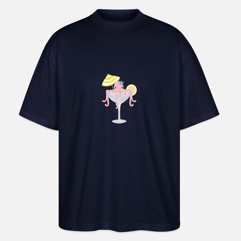 Pieuvres - T-shirt bio Blaster 2.0 coupe oversize Stanley/Stella Unisexe - marine