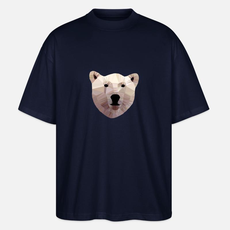 Eisbär Kopf Polygon - Stanley/Stella Oversized Unisex Bio T-Shirt Blaster 2.0 - Navy