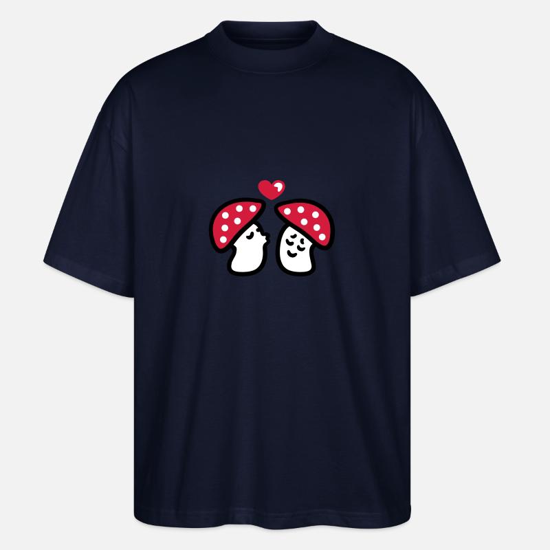 verliebte Pilze 3 - Stanley/Stella Oversized Unisex Bio T-Shirt Blaster 2.0 - Navy