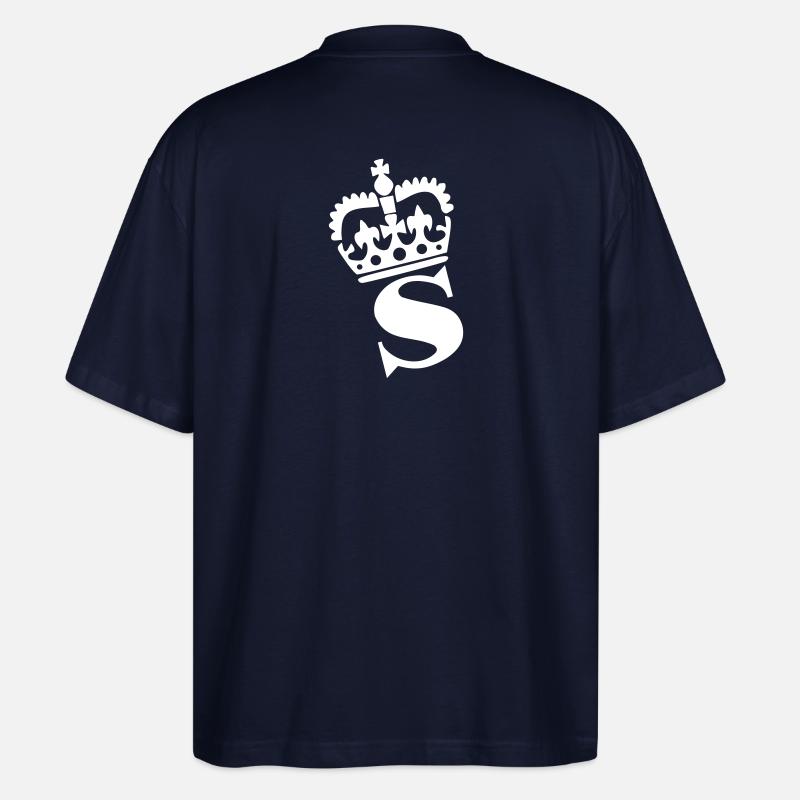 S – Name - Buchstabe - Stanley/Stella Oversized Unisex Bio T-Shirt Blaster 2.0 - Navy