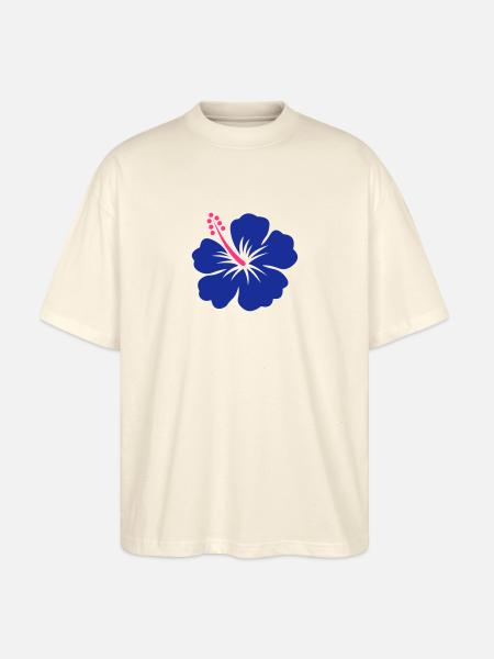 Hibiskus - Stanley/Stella Oversized Unisex Bio T-Shirt Blaster 2.0 - Natur