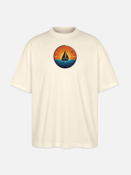 Sunset Ship - Stanley/Stella Oversized Unisex Bio T-Shirt Blaster 2.0 - Natur