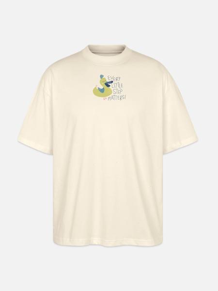Illustration "Every little step matters!" - Stanley/Stella Oversized Unisex Bio T-Shirt Blaster 2.0 - Natur