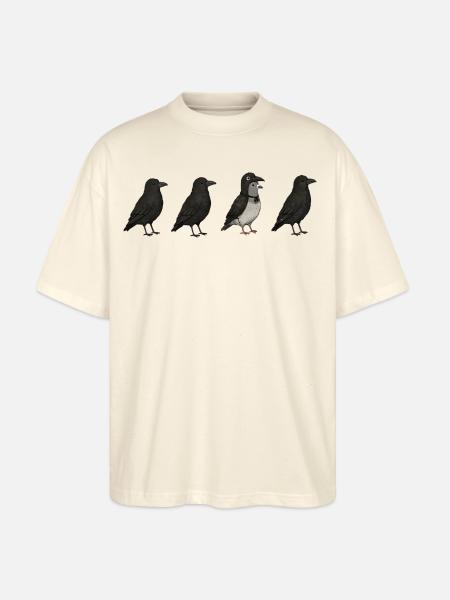 Pigeon Imposter – Crow Disguise Meme - Stanley/Stella Oversized Unisex Bio T-Shirt Blaster 2.0 - Natur