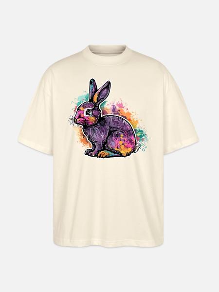 Ostern Osterhase Feldhase - Stanley/Stella Oversized Unisex Bio T-Shirt Blaster 2.0 - Natur