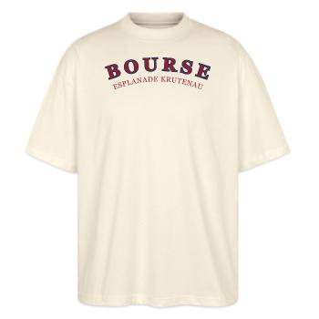 Straßburg - Esplanade Krutenau Stipendium - Stanley/Stella Oversized Unisex Bio T-Shirt Blaster 2.0 - Natur - Vorne - Alina (178cm) & Michal (187cm)
