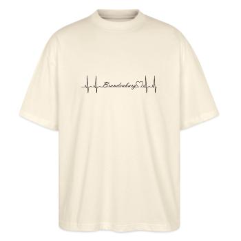 Brandenburg - Stanley/Stella Oversized Unisex Bio T-Shirt Blaster 2.0 - Natur - Vorne - Alina (178cm) & Michal (187cm)