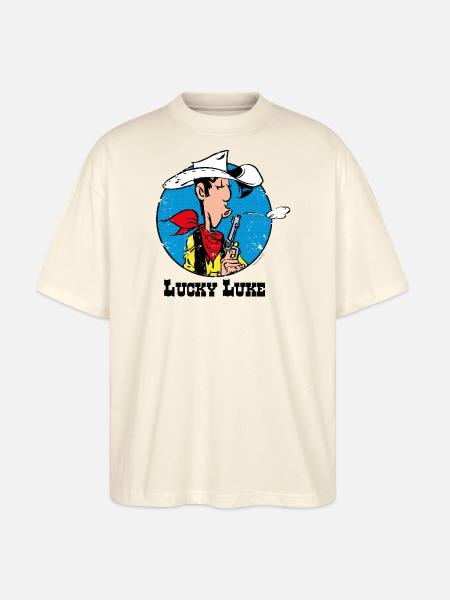 Lucky Luke Mit Pistole - Stanley/Stella Oversized Unisex Bio T-Shirt Blaster 2.0 - Natur