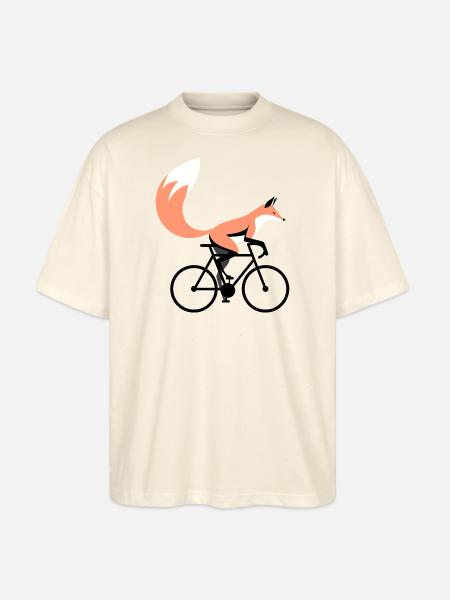 Fahrrad Fuchs - Stanley/Stella Oversized Unisex Bio T-Shirt Blaster 2.0 - Natur