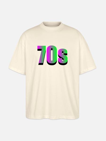 70s bunt - Stanley/Stella Oversized Unisex Bio T-Shirt Blaster 2.0 - Natur