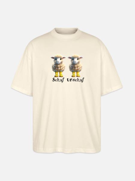 Schaf und Unschaf - Stanley/Stella Oversized Unisex Bio T-Shirt Blaster 2.0 - Natur