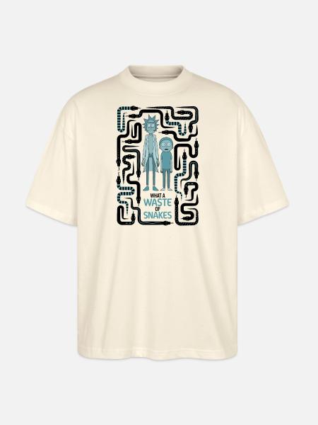 Rick & Morty Snake Labyrinth - Stanley/Stella Oversized Unisex Bio T-Shirt Blaster 2.0 - Natur