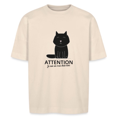 Chat noir - T-shirt bio BLASTER oversize Stanley/Stella Unisexe