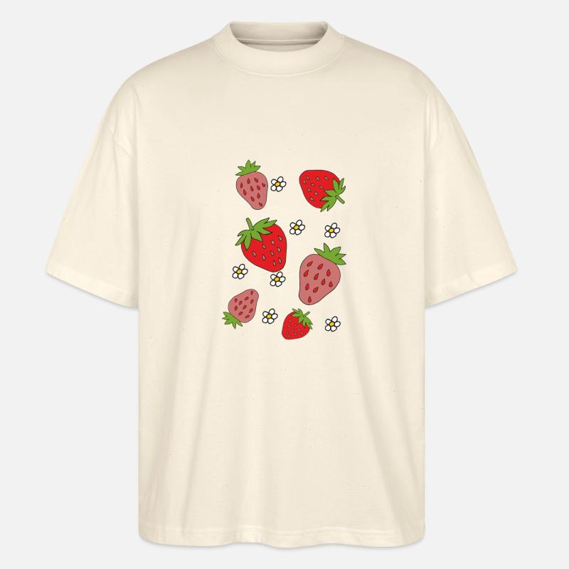 erdbeeren - Stanley/Stella Oversized Unisex Bio T-Shirt Blaster 2.0 - Natur